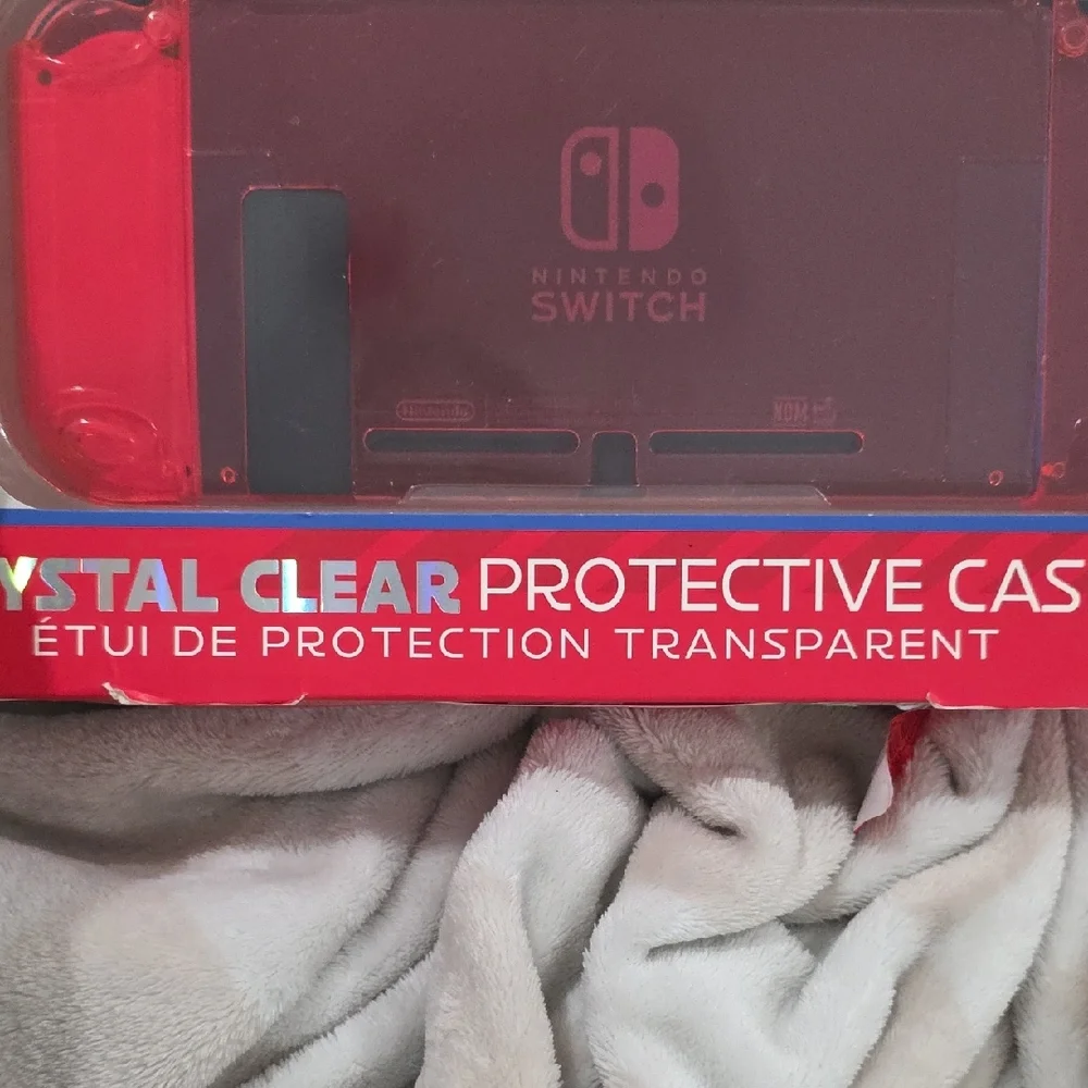 Nintendo Transparent Red Protective Case for Handheld Console